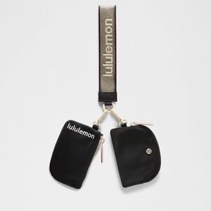 Lululemon Black and Gold Dual Pouch Wristlet